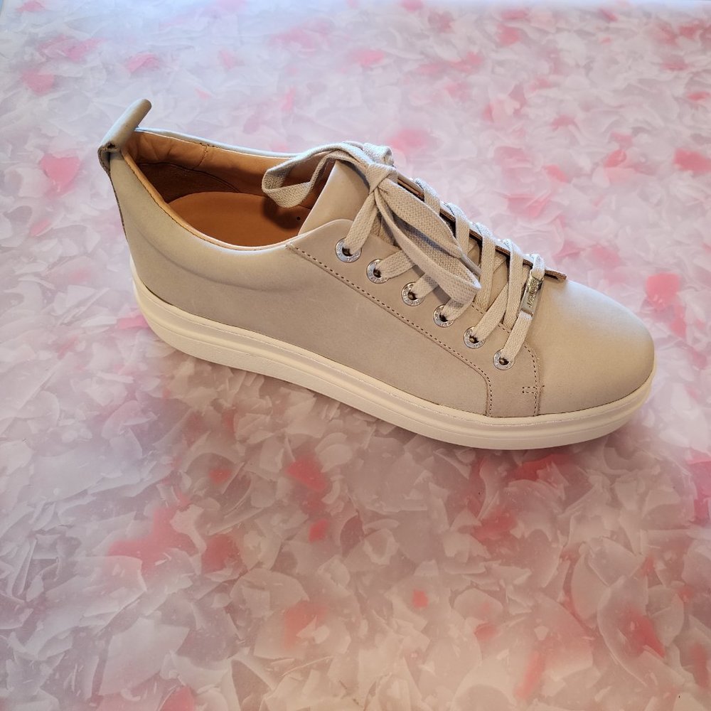 Grey Leather Noca Sneakers